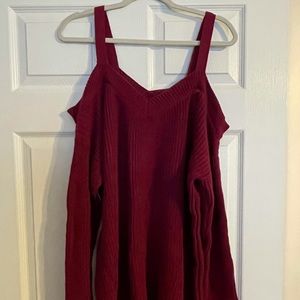 Cold shoulder sweater